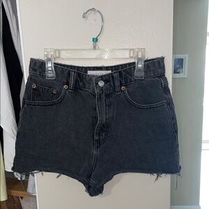 TopShop Black Denim Mom Shorts
